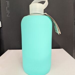 bkr Big Holiday Aqua Glass Water Bottle